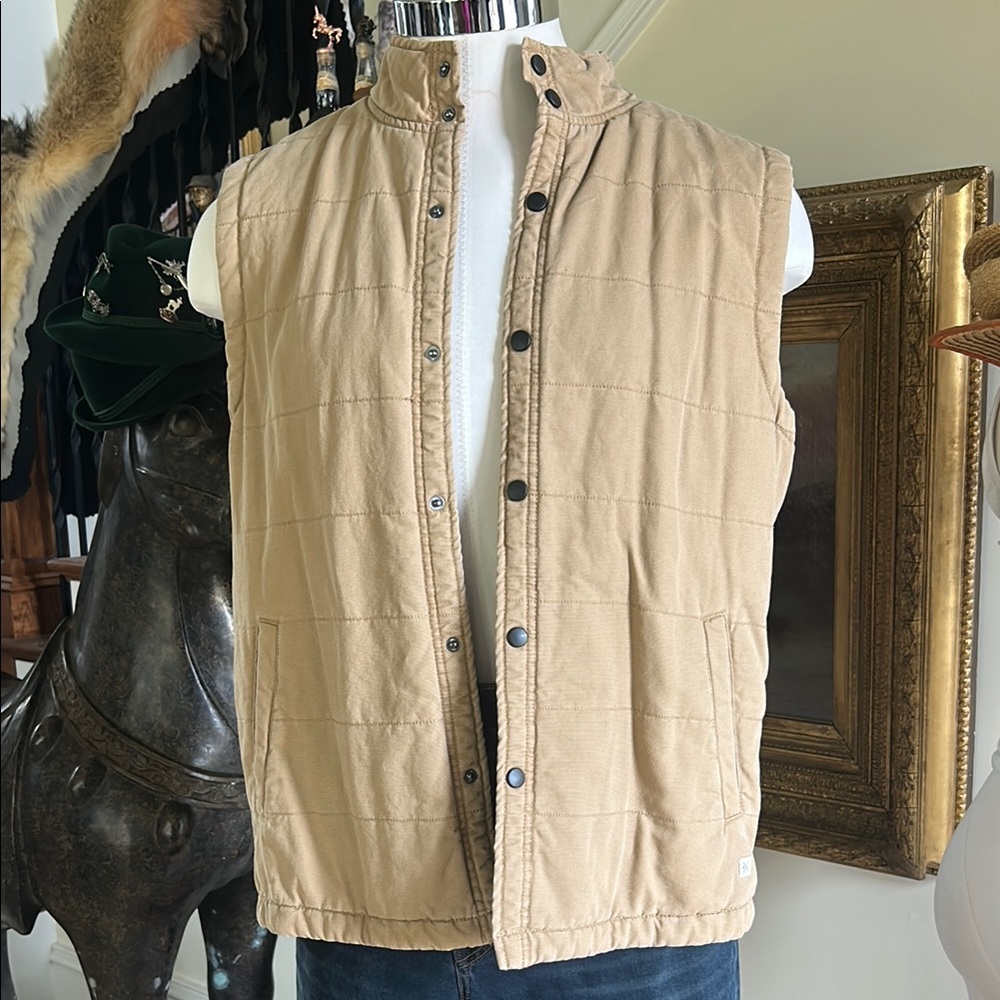 Men's Tan Quilted Vest